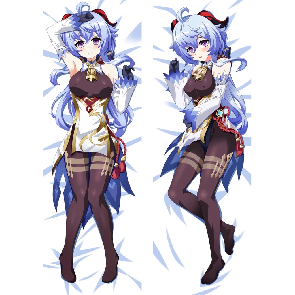 PREORDER Game Genshin Impact Ganyu Cosplay Pillow Cover Cushion Otaku Peachskin Pillow Case Dakimaku