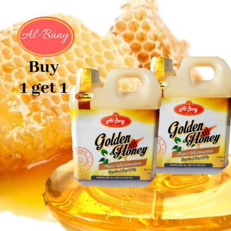 

paket 2 botol madu ali golden honey al bany 1kg