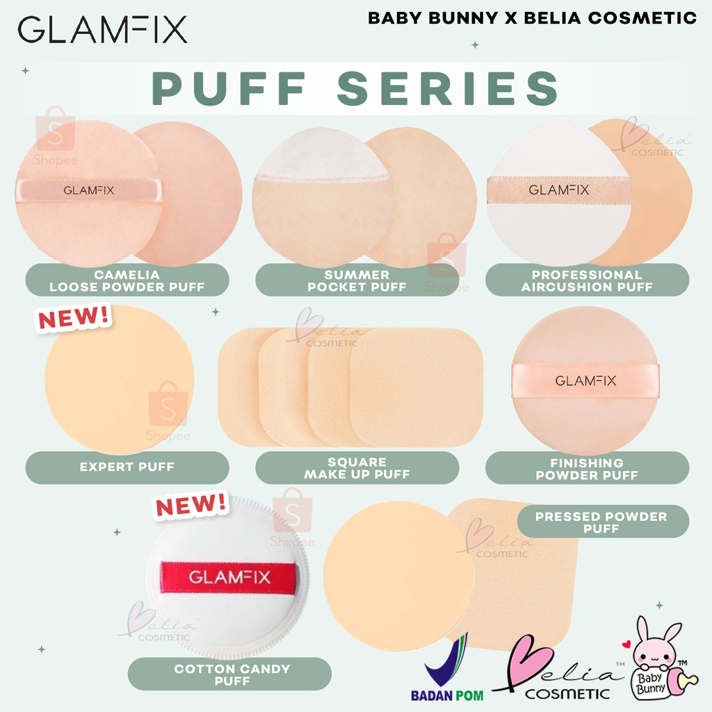 ❤ BELIA ❤ Glam Fix Puff Camelia | Fix Summer Pocket Professional Powder Sponge Glamfix Y.O.U Makeups