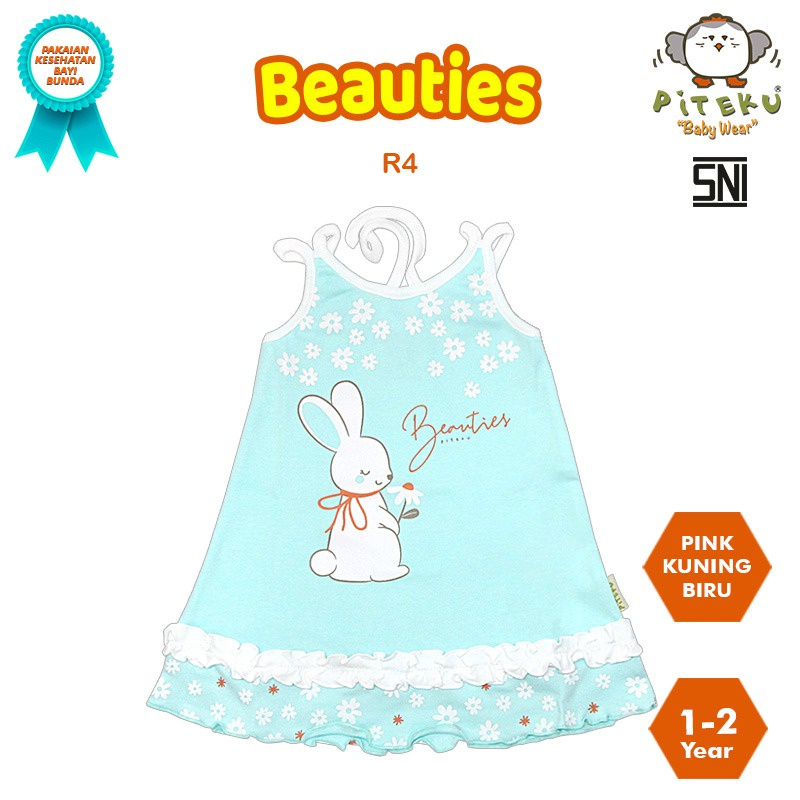 PITEKU | ROK KUTUNG BUNTUNG ANAK DRESS MOTIF CUTE RABBIT BEAUTIES KIDS PEREMPUAN CEWEK