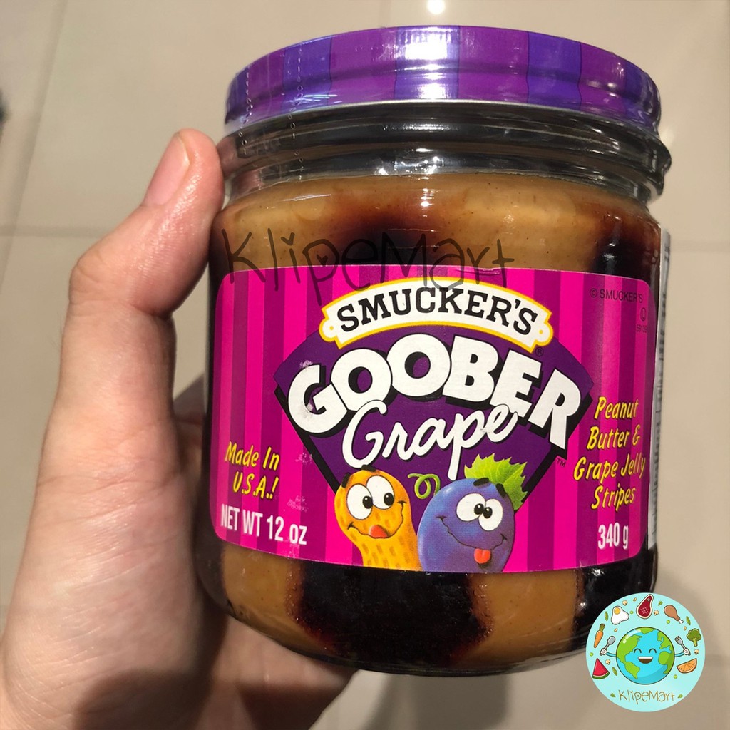 

Smuckers Goober Strawberry and Grape (peanut butter jelly)