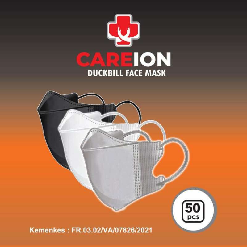 Masker Duckbill isi 50pcs Earloop Mask Protective Mask Termurah Disposable Mask Duckbil Garis Putih