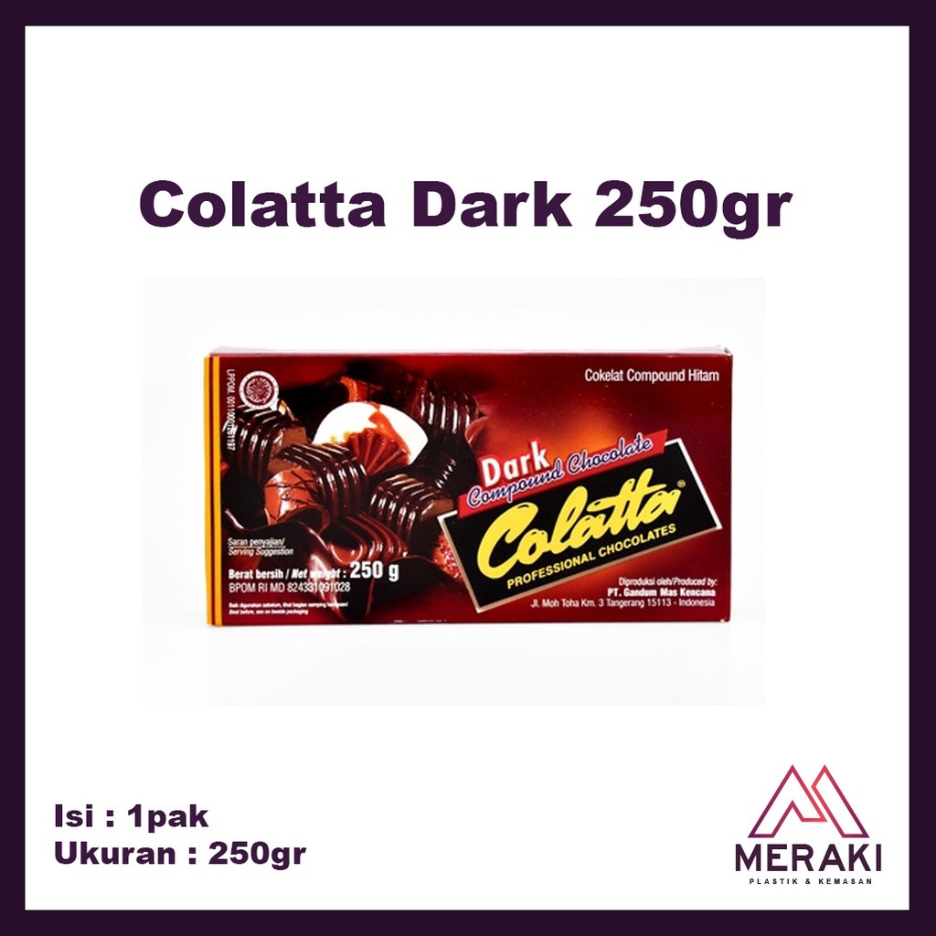 

Collata dark 250gr Coklat Batang Coklat Compound bahan kue