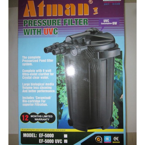 ATMAN EF-5000UV Pressure Filter with UV lights Filter KOI