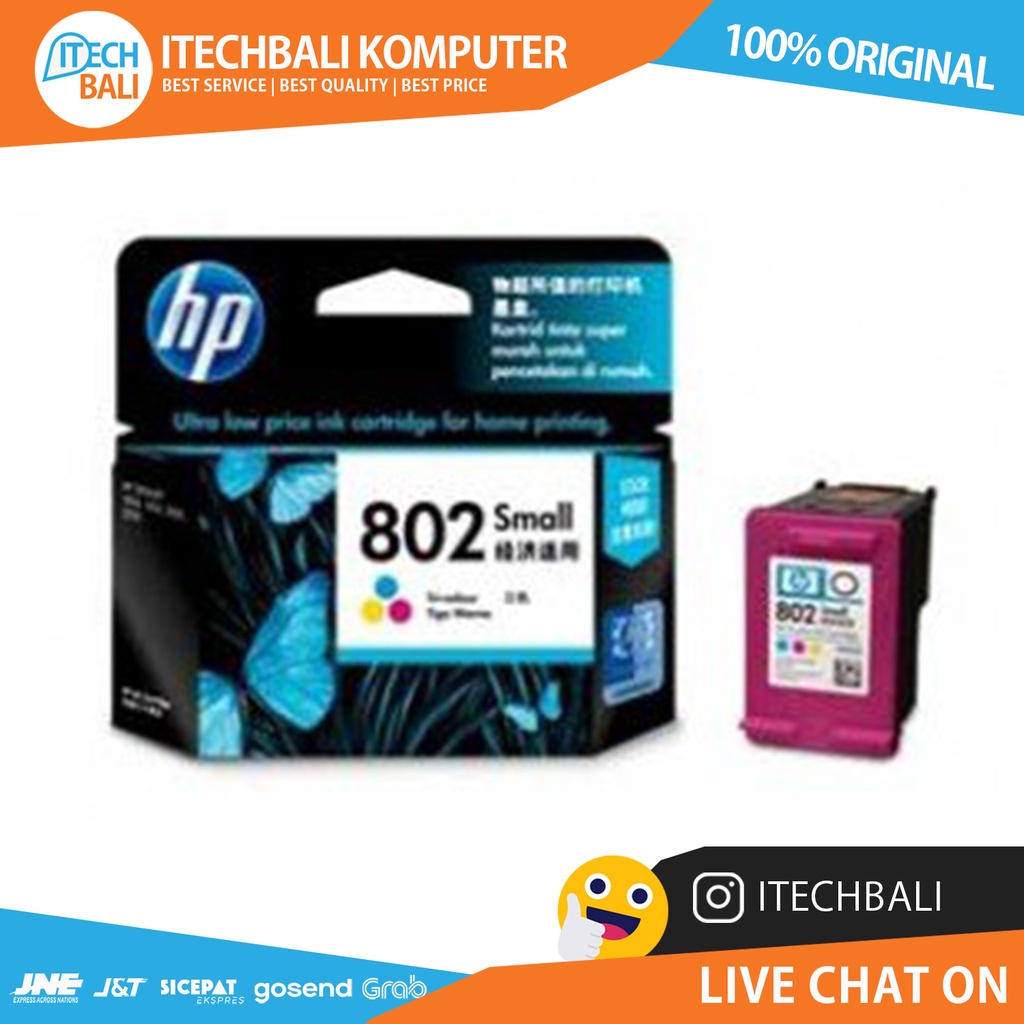 Cartridge HP Color 802 Original  | ITECHBALI