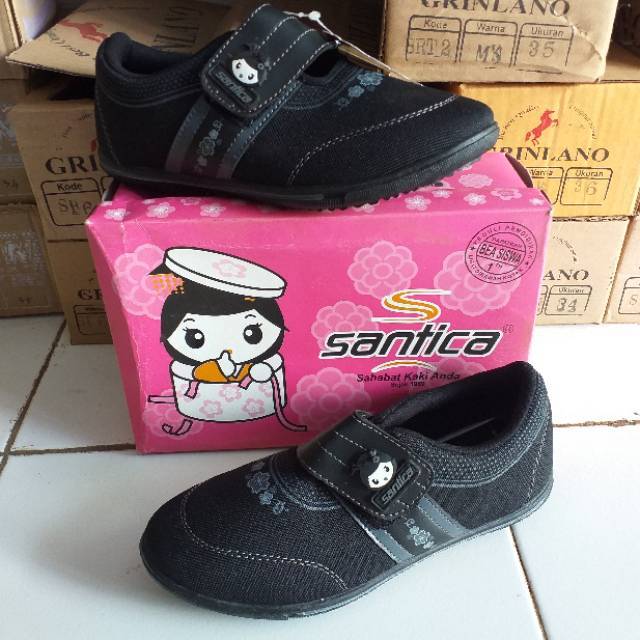 SEPATU SANTICA ANAK SEPATU SANTICA ANAK CEWEK MURAH SEPATU SANTICA HITAM SEPATU SEKOLAH SANTICA MURA
