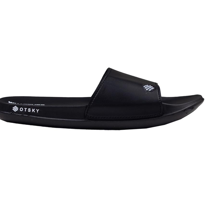 Otsky Sandal Slip On Series Font Logo Simple Whatever Black |A8VHM Restock
