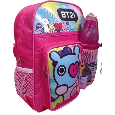 BISA COD / BAYAR DITEMPAT/Tas Ransel Sekolah Paud - TK Anak Perempuan Gambar Kartun Free Botol Minum