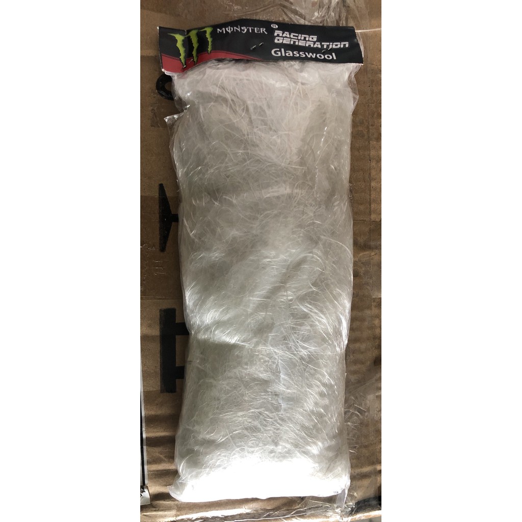 GLASSWOOL GASWOOL GASPOOL RACING PUTIH KNALPOT MERK MONSTER
