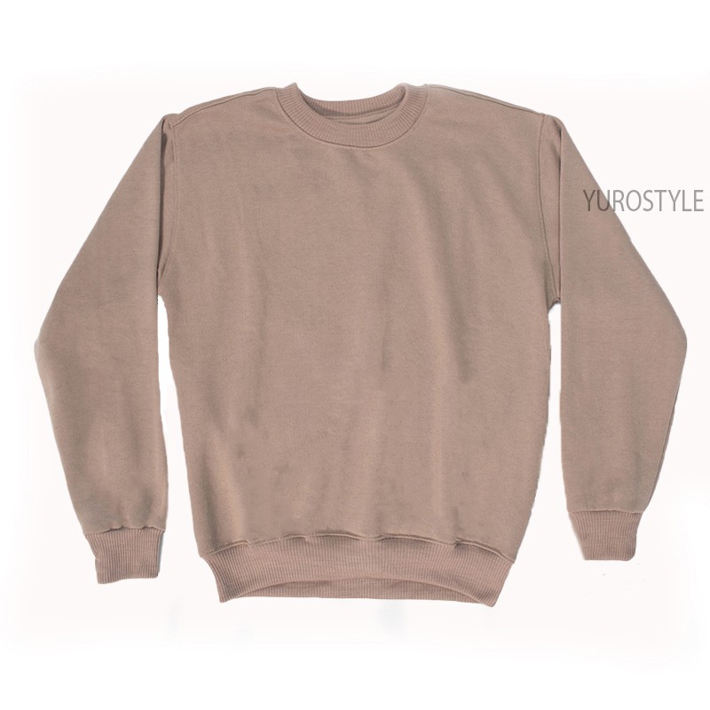 SWEATERPOLOS BASIC SWEATER POLOS SIZE M-XXL ( PRIA & WANITA )-COKLAT MOCCA