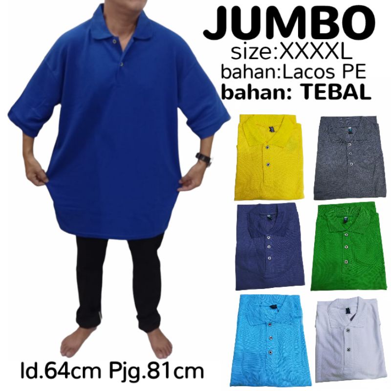 Kaos kerah JUMBO 4XL BAHAN POLO POLOS COD