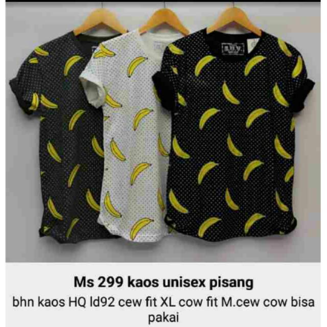 Kaos motif pisang@