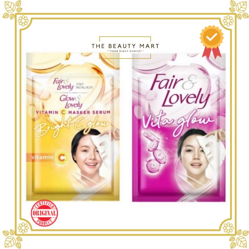 Fair &amp; Lovely Bright C Glow Masker Serum 20gr - Glow &amp; Lovely - Fair and Lovely - Glow C Masker