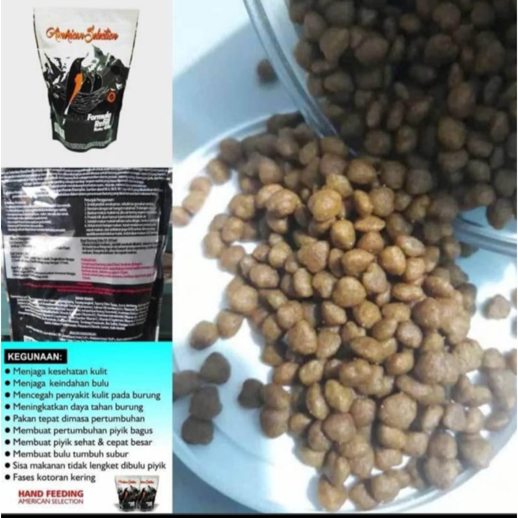 AMS PAKAN LOLOHAN AMERICAN SELECTION HF HANDFEED FORMULA 220 GRAM