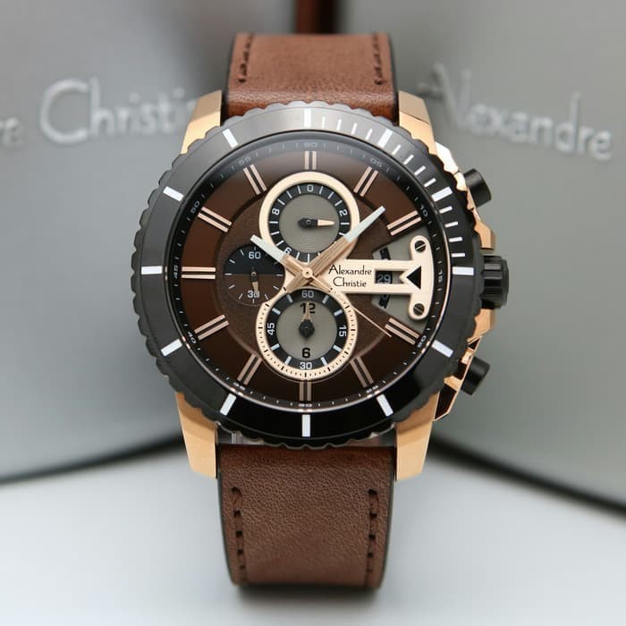 JAM TANGAN PRIA ALEXANDRE CHRISTIE AC 6527 LEATHER ORIGINAL GARANSI RESMI 1 TAHUN