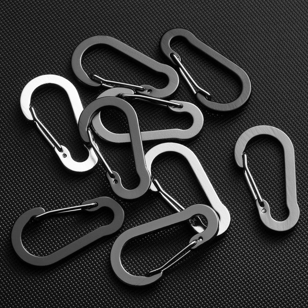 Nickolas1 Carabiner 5Pcs Hiking Hook Bentuk S Bahan Aluminium Alloy Memancing Musim Semi Gesper