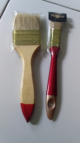 Kuas Cat Tembok 1, 11/2 , 2, 3, 4 , Sampai 5 Gagang Kayu Putih  Nippon Star