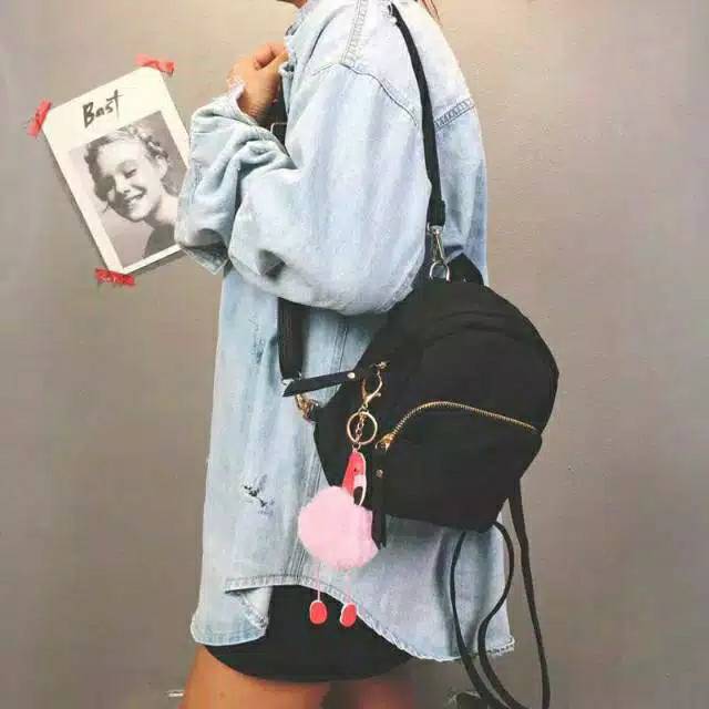 (COD) Tas Ransel Wanita Tas Backpack Tas Punggung Tas Very Mini Ransel Ukuran Mini Tas Jalan-jalan