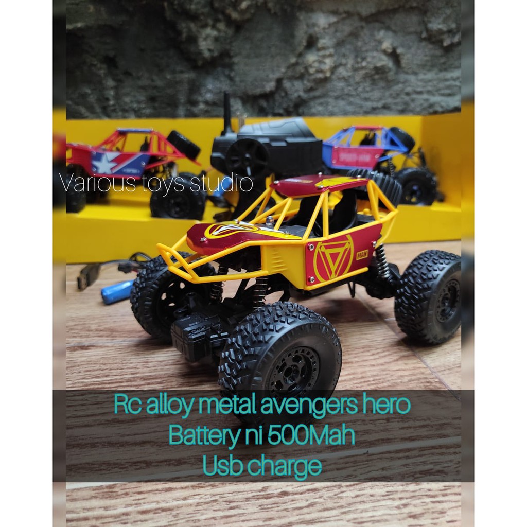 mainan mobil remote control jeep climber avengers body alloy rc car crawler batman mobil remot climb