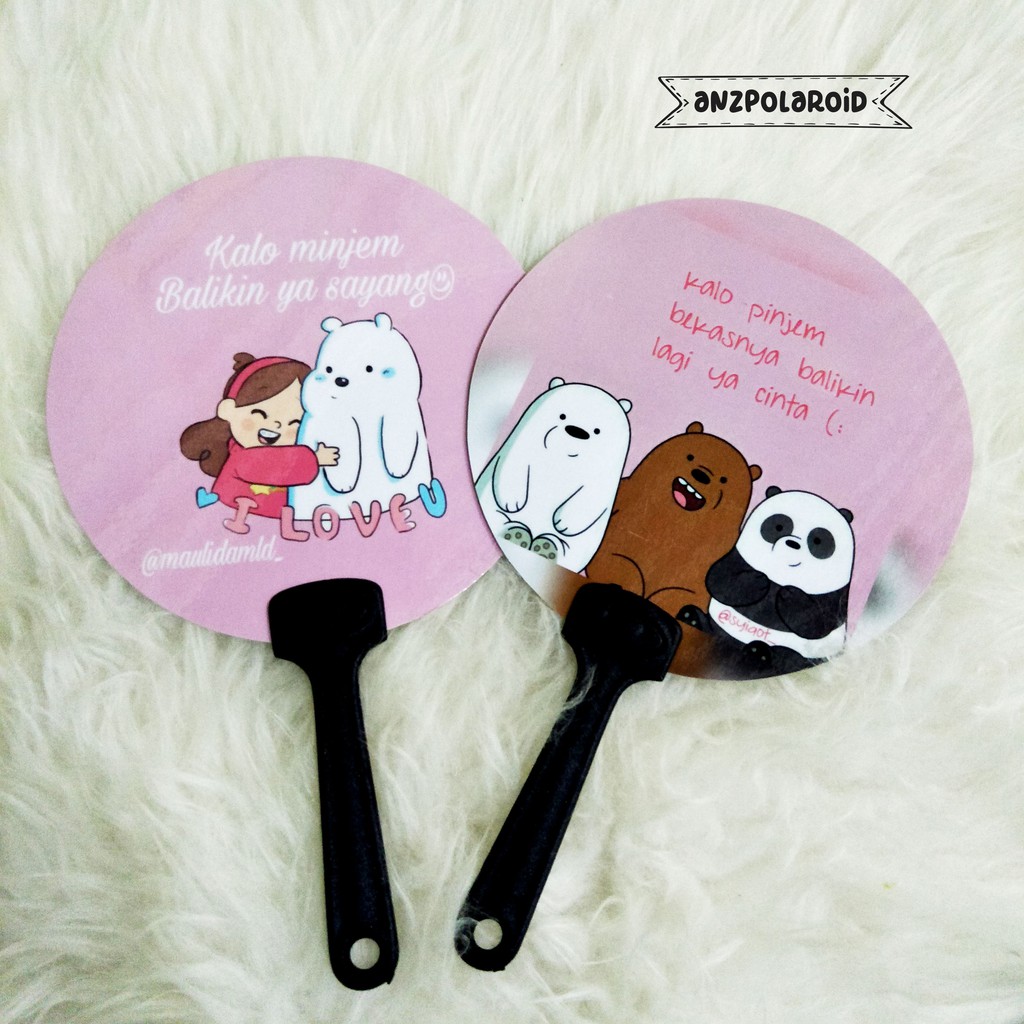 KIPAS TANGAN HANDFAN CUSTOM SOUVENIR KADO UNIK - 2 SISI