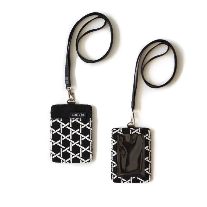 

✨BISA COD✨ ID Lanyard Rope Black Canvas Living