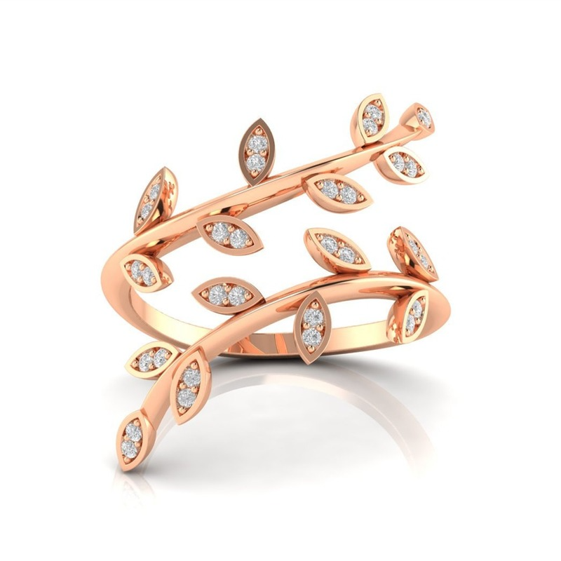 Cincin Sterling Silver 925 Warna Rose Gold Untuk Wanita