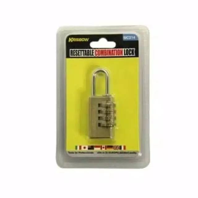 Krisbow Gembok Kuningan 4 Angka Kombinasi