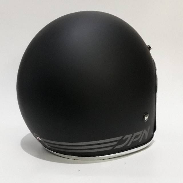 Helm Jpn Hitam Dof List Chrome/croom