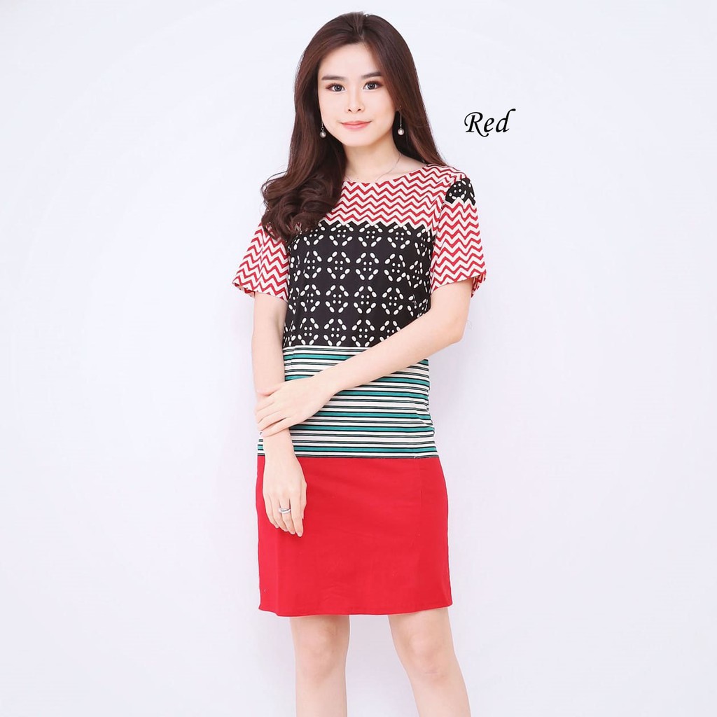 Baju Batik Wanita - Ceongsam Batik Wanita 038 MVP-Red