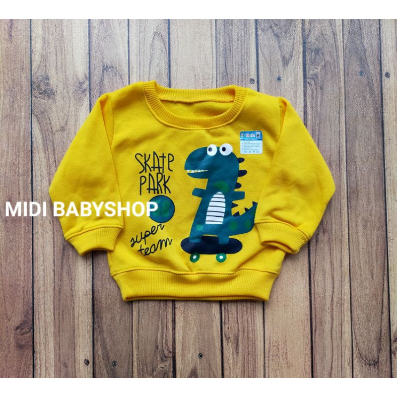 Sweater Bayi 3 - 18 bulan Halus dan Hangat motif Dino