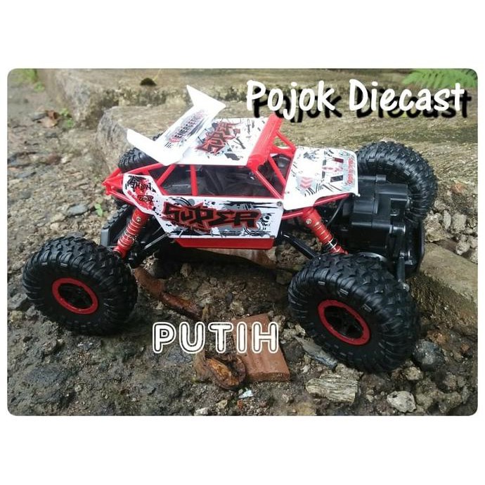 Mobil Remot 4Wd Rock Crawler Offroad 2.4Ghz Mainan Rc Remote Control - Putih