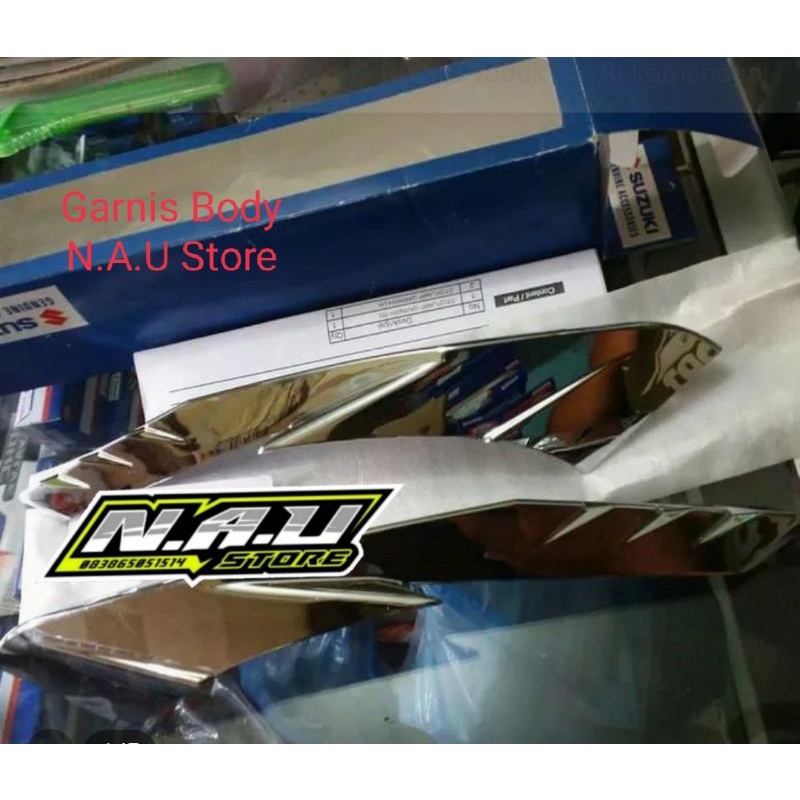 Garnis Body Satria Fu Facelift ORI SGP (Suzuki Genuine Parts) Crom