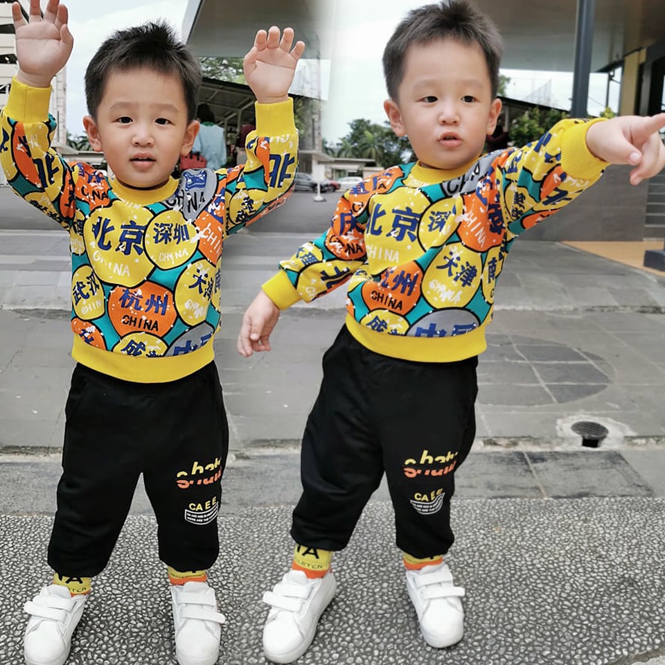 Baju Setelan Anak Laki Laki Mandarin Yellow