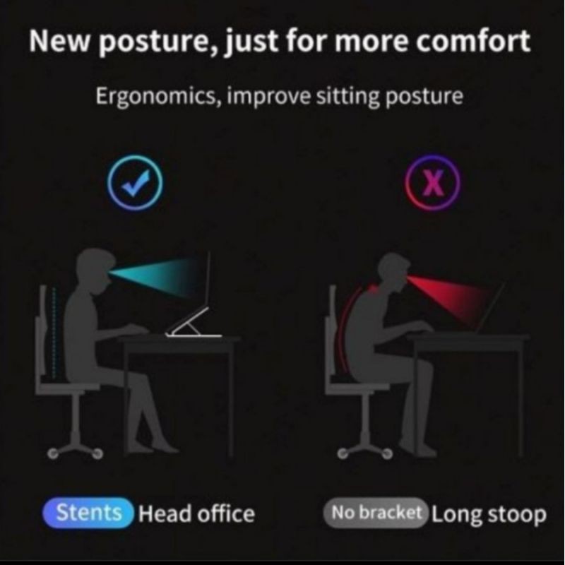 DUDUKAN LAPTOP / STAND HOLDER LAPTOP LIPAT FOLDING UNIVERSAL NOTEBOOK IPAD TAB