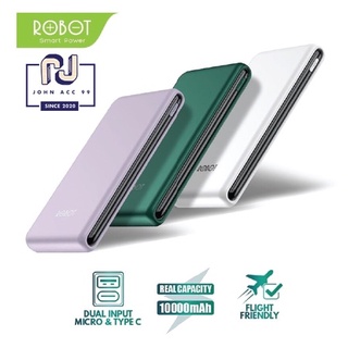 ROBOT Power Bank RT180 10000mAh Powerbank Dual Input Port Type C & Micro USB Garansi Original Resmi Flight Friendly