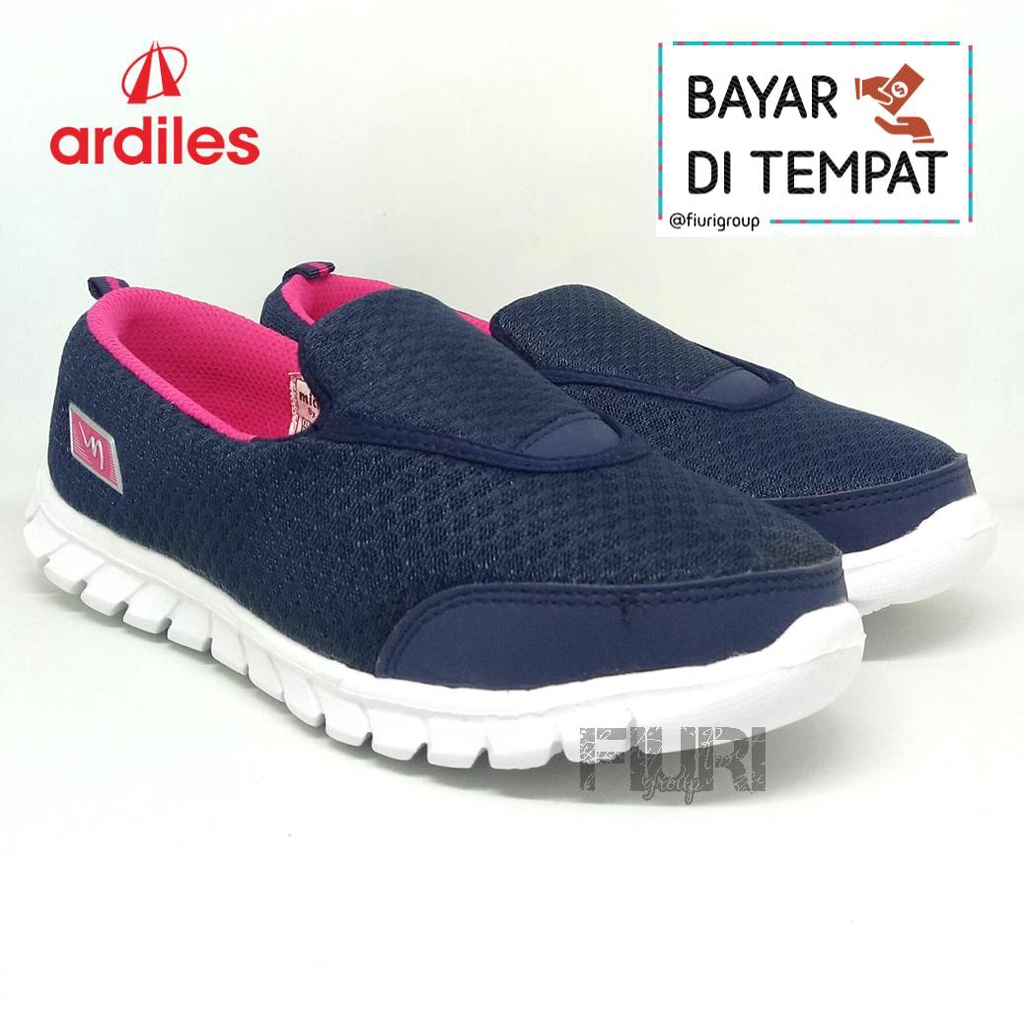 FIURI - Ardiles Original - LIVVI 37-40 Navy Pink - Sepatu Sneakers Wanita - Sepatu Kets Wanita - Sepatu Slip On Wanita - Sepatu Casual Wanita - Sepatu Senam Wanita - Sepatu Olahraga Wanita - Sepatu Anak Perempuan - Sepatu Ardiles - Sepatu Promo