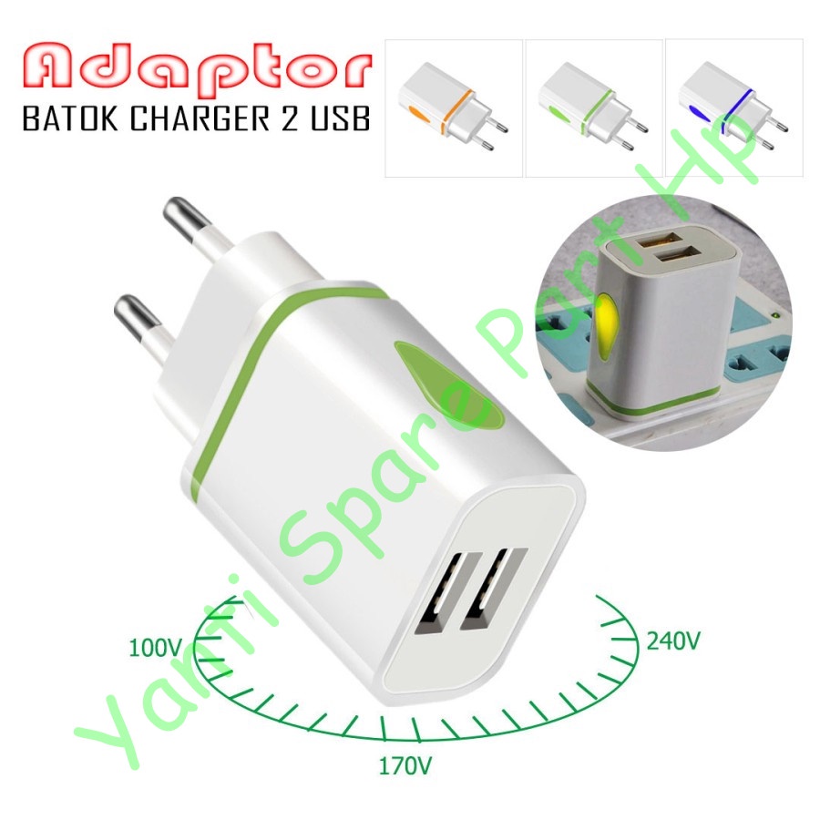 Adaptor Batok Charger 2 Port 3 Port Original Terlaris New