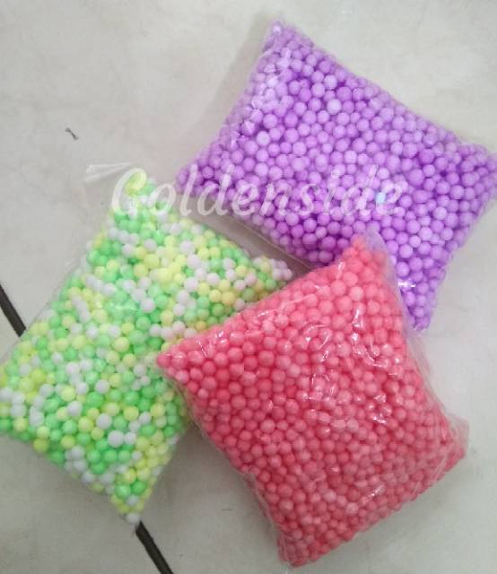 Gabus sterofoam butiran/Gabus suvenir/ Gabus Styrofoam warna warni untuk suvenir pesta prakarya7