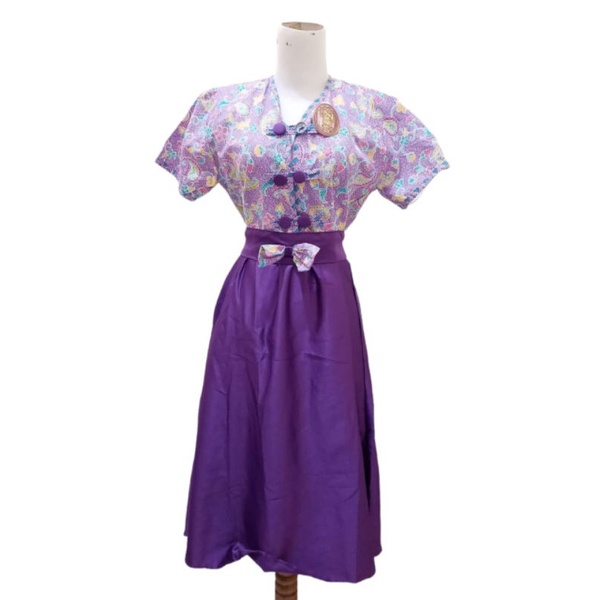 dress batik dewasa katun kombinasi