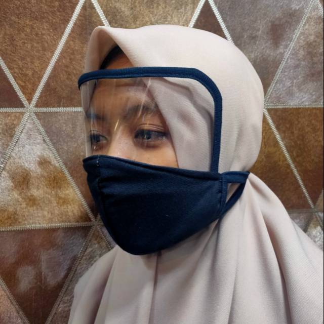 Masker mask  face shield hijab  anak dan dewasa non hijab  