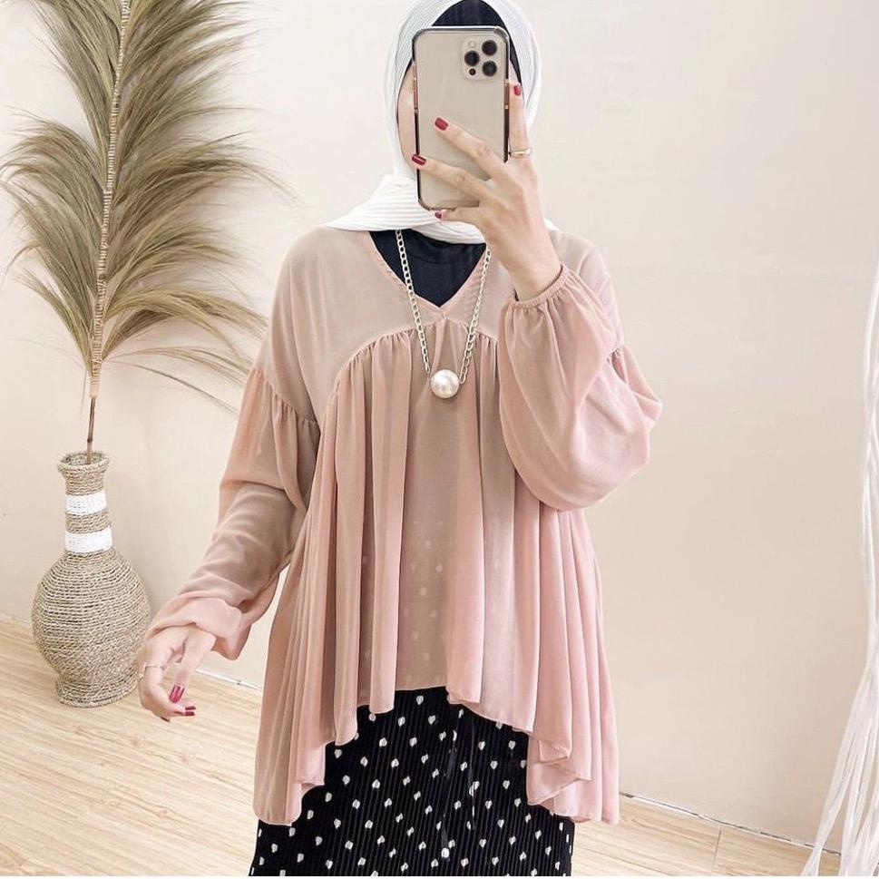 ボF Dealova blouse outer atasan wanita ceruty babydoll premium TERLARIS 4092 ☁
