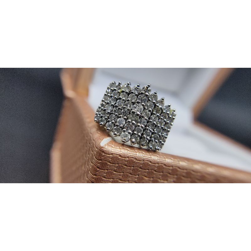 BIG PROMO  Cincin berlian emas motif bubungan
