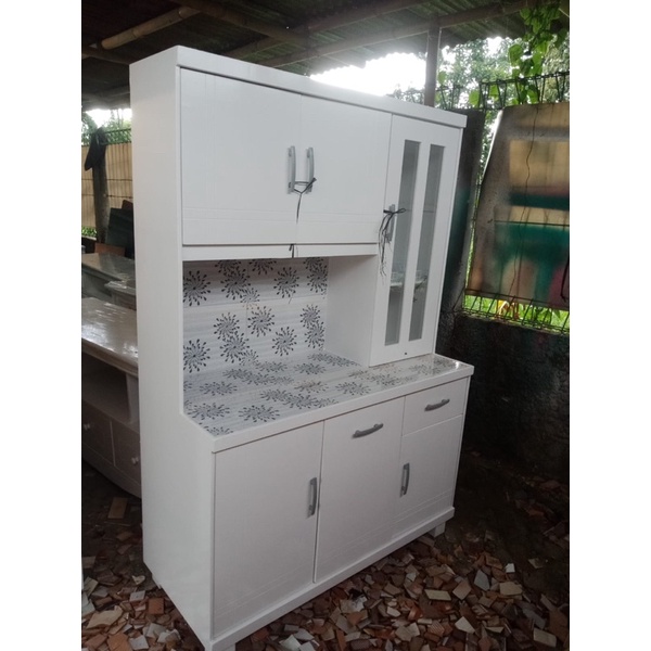 Lemari sayur 3 pintu / lemari dapur 3 pintu full duco