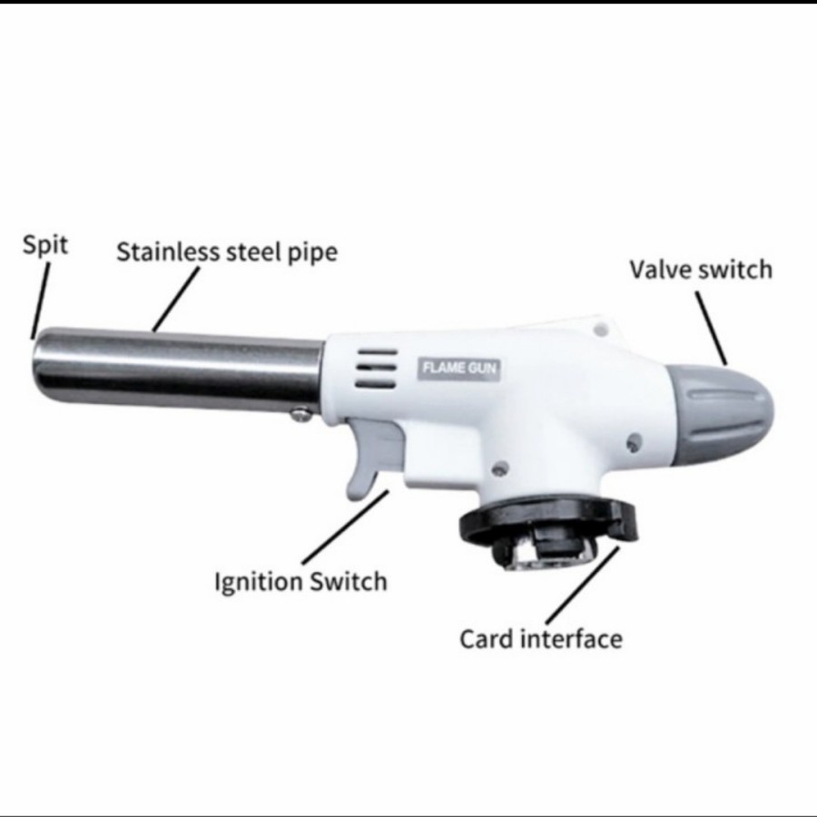 Flame Gun Gas torch Kepala Gas Portable Torch BBQ Blow Korek pematik KEPALA GAS TORCH FLAME GUN