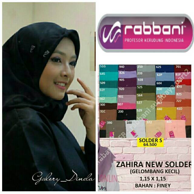 Jilbab Rabbani Segi Empat Zahira