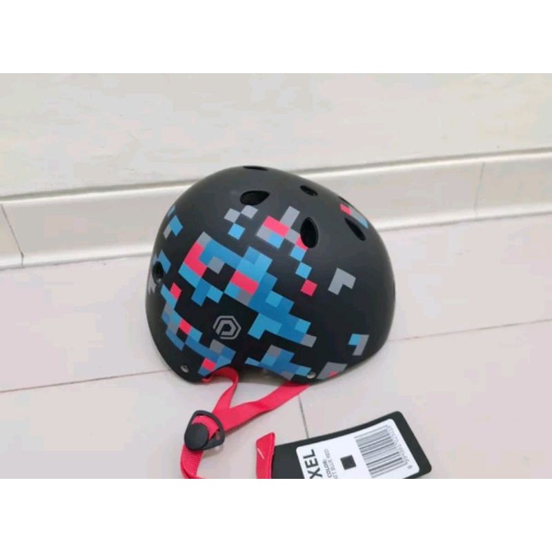 Helm Polygon Pixel Size L Warna Matt Blue Red - Helmet Sepeda Model Batok helm bersepeda helmet bicycle