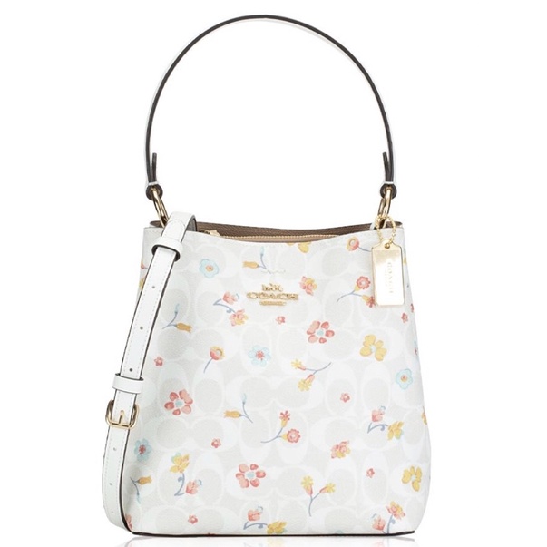 Coach Small Town Bucket Bag With Floral Small (C8610)