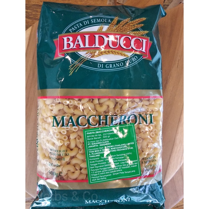 

PASTA-ANEKA- BALDUCCI MACCHERONI 500GR / BALDUCCI PASTA MAKARONI 500GR -ANEKA-PASTA.