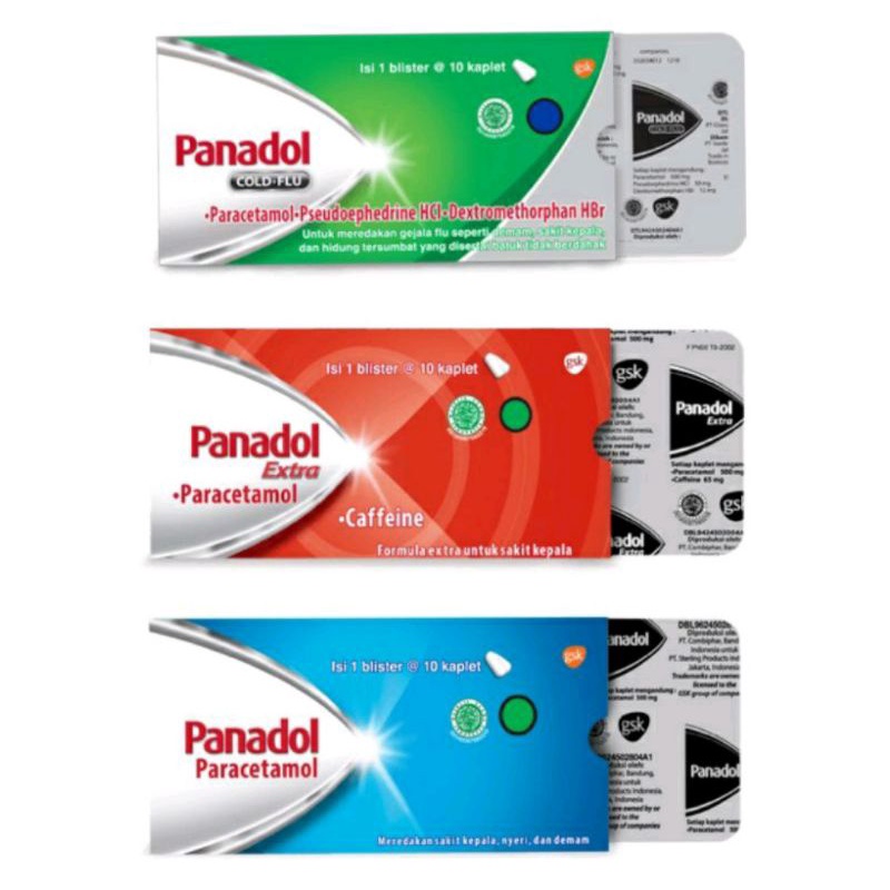 Panadol Biru / Panadol Merah / Panadol Biru Strip 10 Tablet