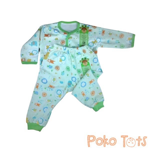 Ridges Setelan Baby Kaos Lengan Panjang dan Celana Panjang Motif Animal Dot